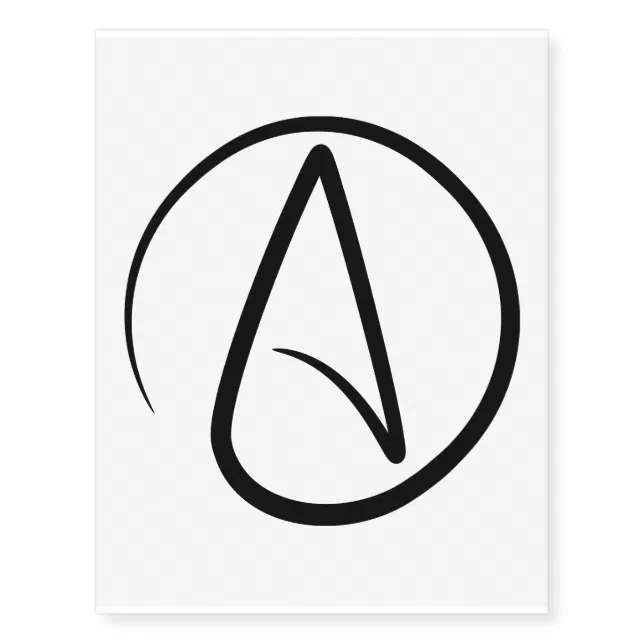 Atheism Symbol - Atheist Sign Temporary Tattoos